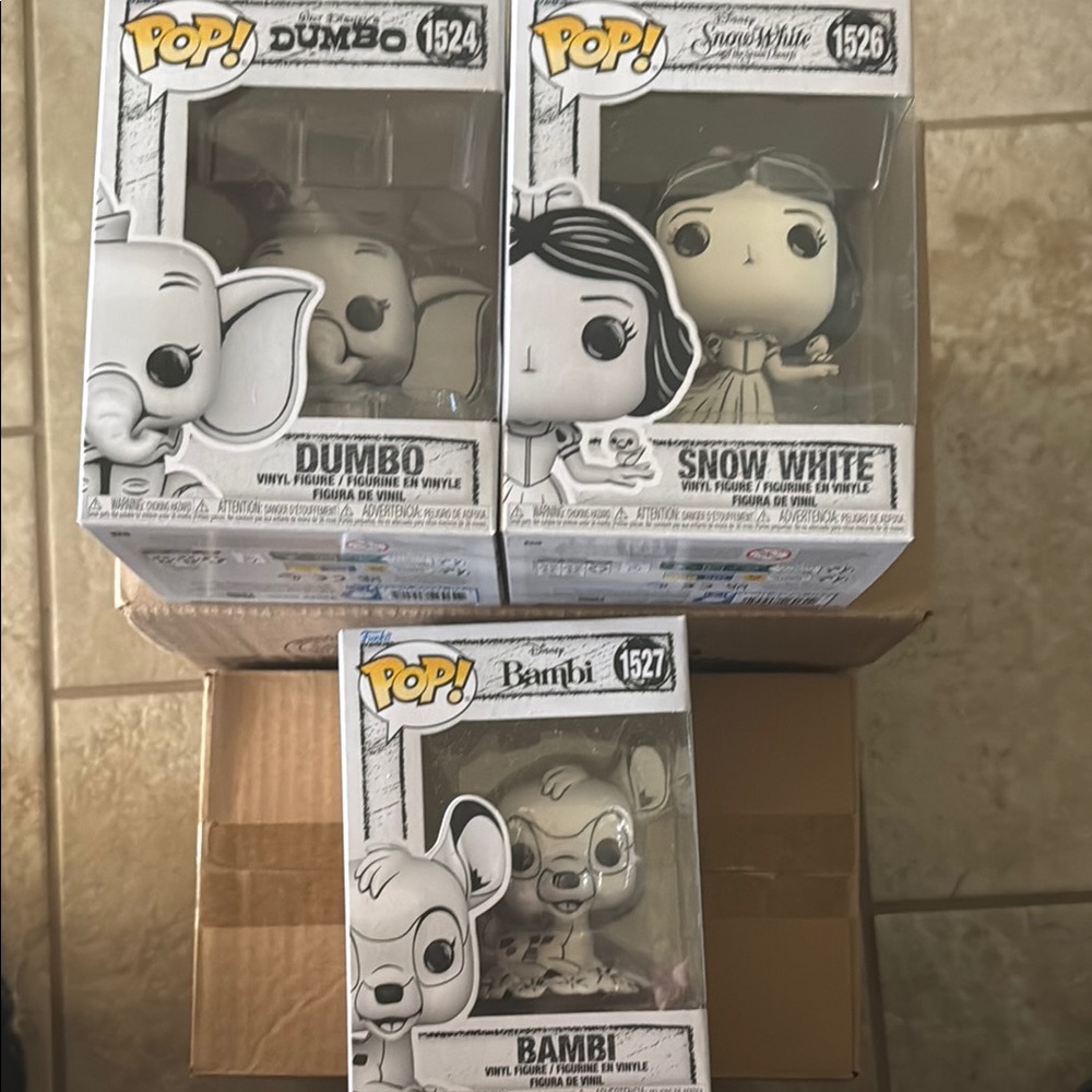 NIB Funko Pop Disney Classics - Dumbo, Snow White, Bambi